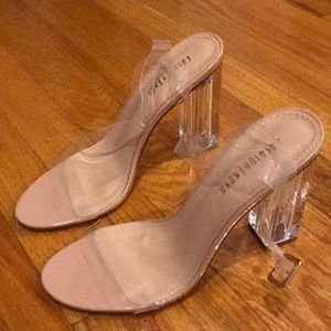 Fashion Nova clear heel 7.5